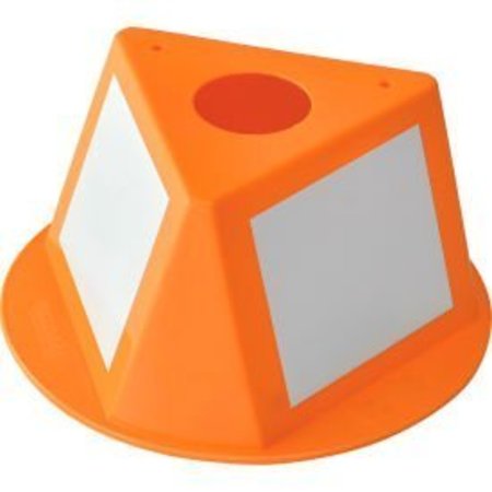 GLOBAL EQUIPMENT Inventory Control Cone W/ Dry Erase Decals, Orange Orange -DE